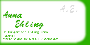 anna ehling business card